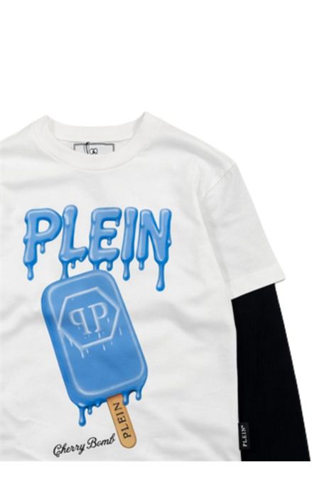 T-shirt bambino bianca in cotone Philipp Plein | BTH035BIANCO
